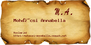 Mohácsi Annabella névjegykártya